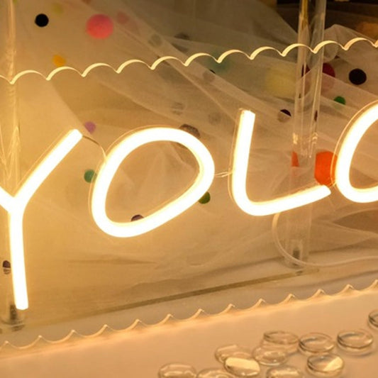 Fun Warm Bright “YOLO” LED Night Light Room Wall Decoration