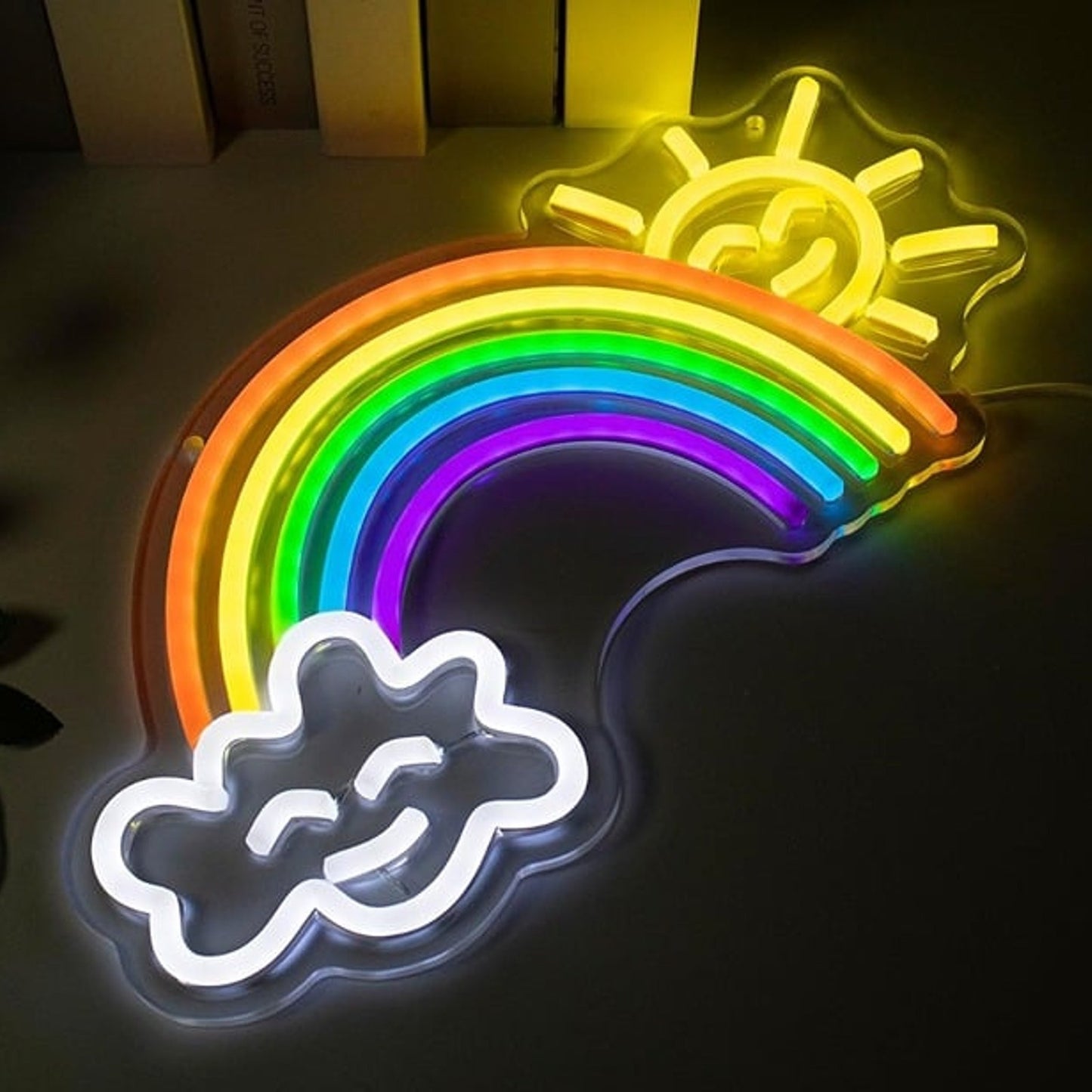 Fun Bright Happy Sun, Cloud & Rainbow LED Night Light Room Wall Decor