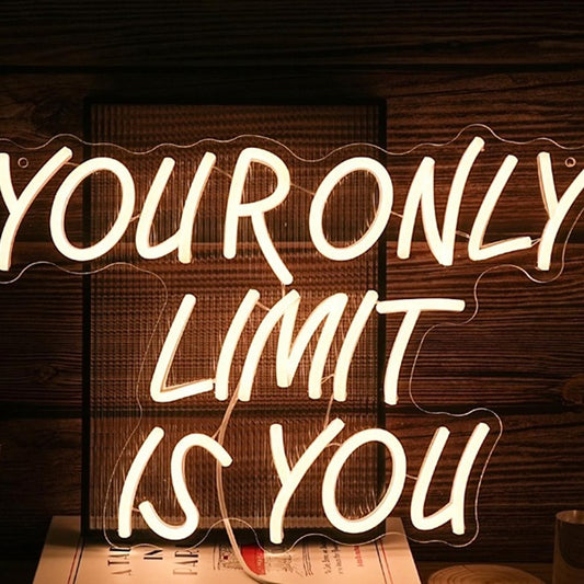 Vivid Warm Bright “Your Only Limit is You” LED Night Light Motivation Decoration