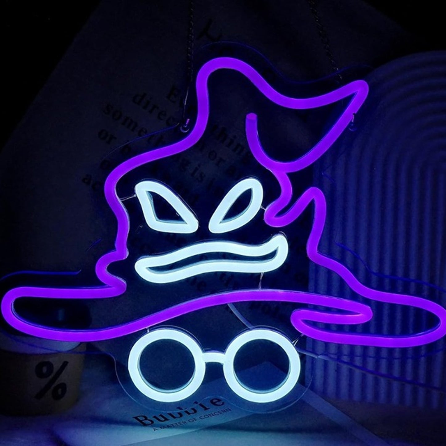 Fun Bright Purple Hogwarts Sorting Hat Night Light Harry Potter Room Wall Decor
