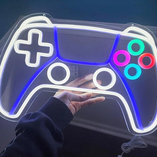 Fun Large Bright White PS5 Playstation Controller LED Light Game Room Decor