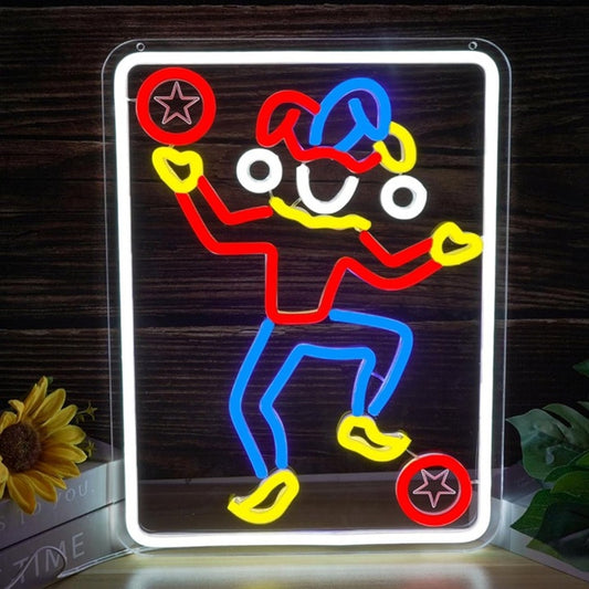 Fun Bright Colorful Joker Card LED Night Light Room Wall Decoration