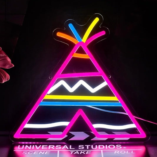 Lovely Bright Colorful Indian Tent LED Night Light Room Wall Decoration