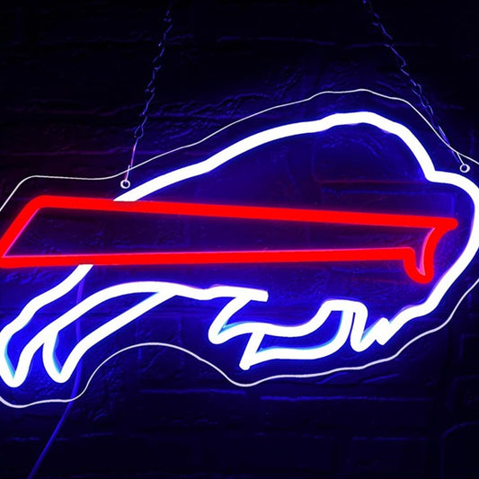Vivid Bright Buffalo Bills LED Night Light NFL Football Sports Room Wall Decor