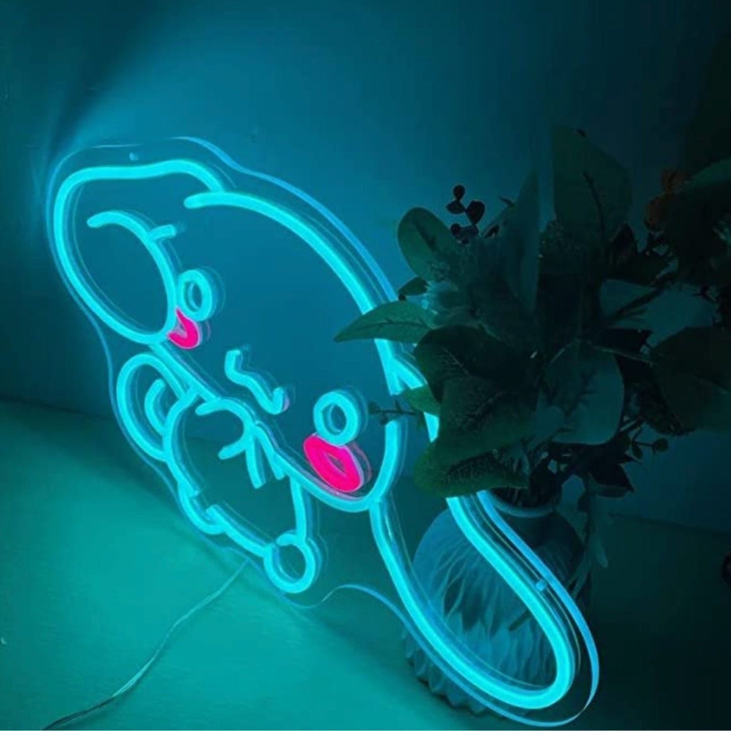 Super Cute Bright Blue Cinnamoroll LED Night Light Room Wall Anime Decoration