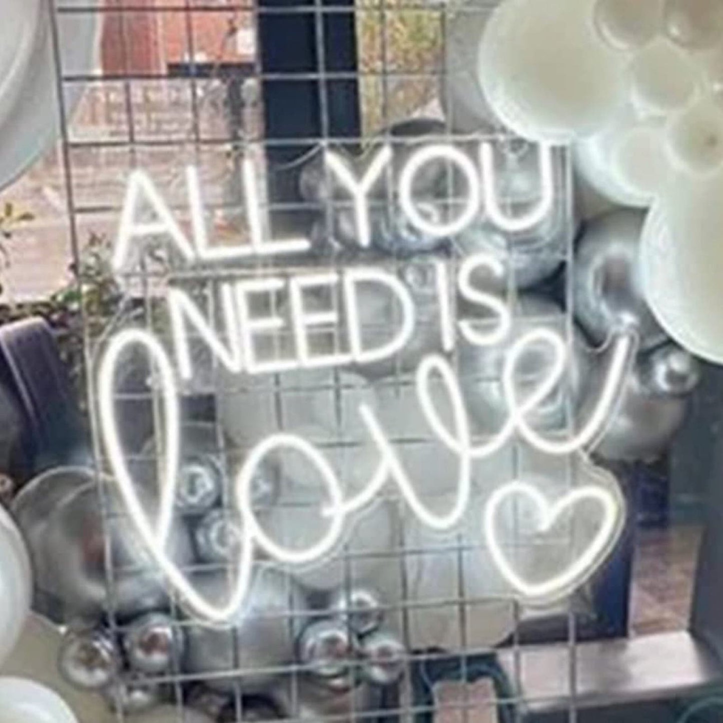 Adorable Large Bright “All You Need is Love” Heart LED Romantic Light Room Wall