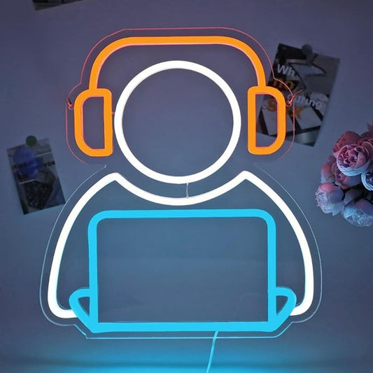 Fun Bright Computer Gamer Man LED Night Light Video Game Room Wall Decoration