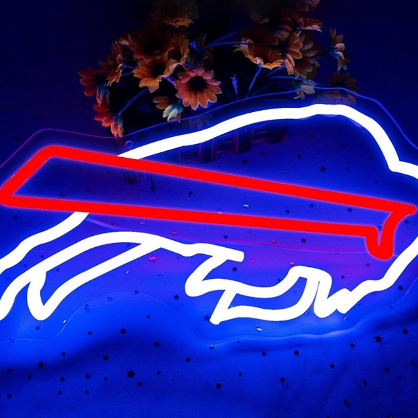Vivid Bright Buffalo Bills LED Night Light NFL Football Sports Room Wall Decor