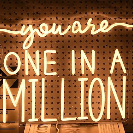 Lovely Warm Bright “You Are One in a Million” LED Night Light Room Wall Decor