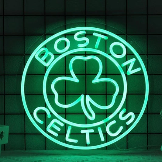 Vivid Bright Green Boston Celtics NBA Basketball LED Night Light