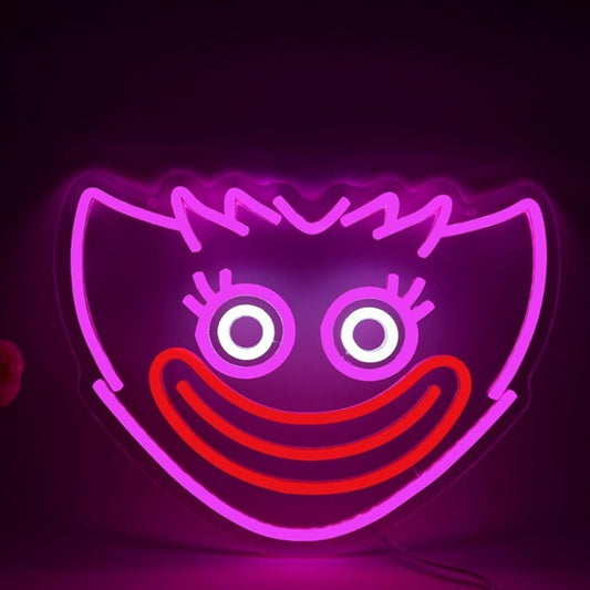 Creepy Fun Bright Pink “Kissy Missy” LED Night Light Video Game Decoration