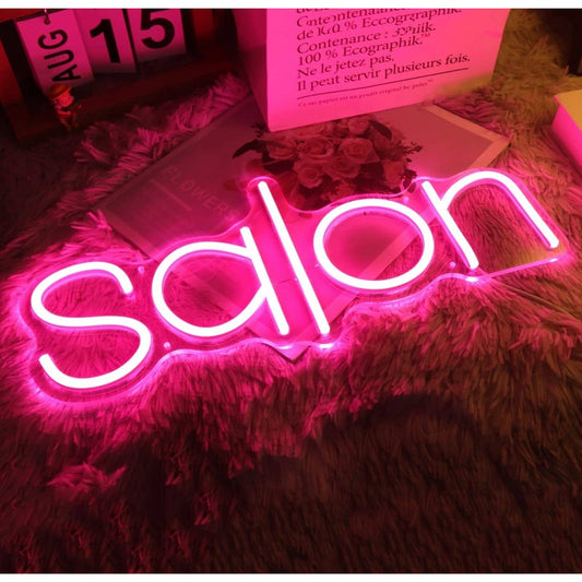 Lovely Bright Hot Pink Salon LED Light Business Spa Sign Wall Decor