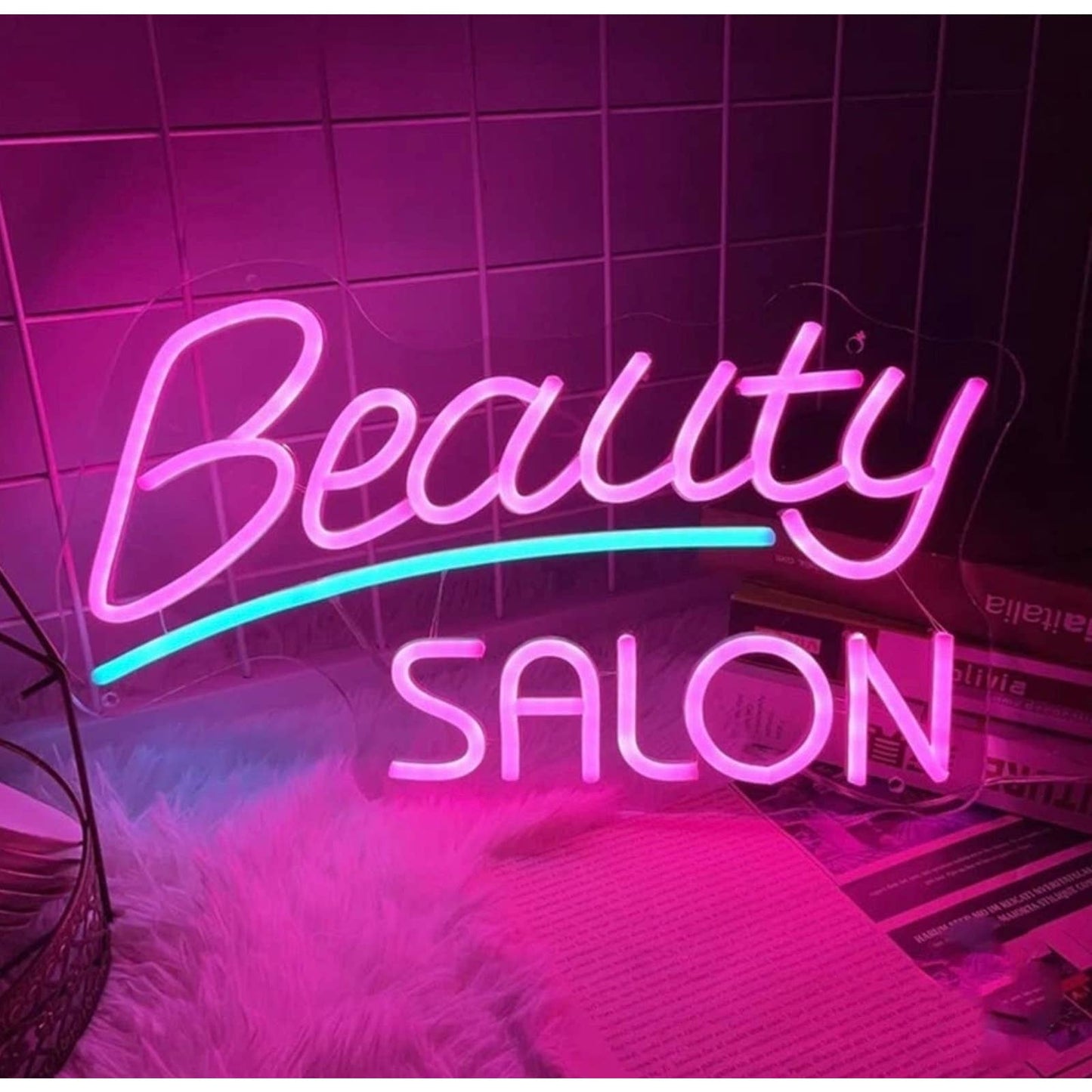 Lovely Vivid Pink Beauty Salon LED Night Light Business Spa Sign Wall Decor