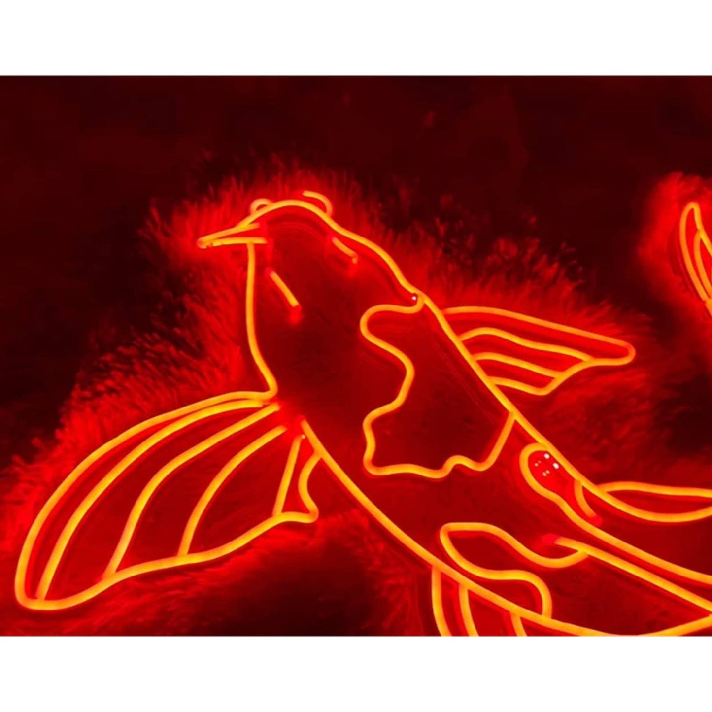 Lovely Bright Bright Red Koi Fish LED Night Light Room Wall Decoration