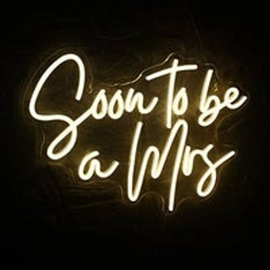 Lovely Bright Soon to be Mrs. LED Night Light Room Wall Wedding Engagement Decor