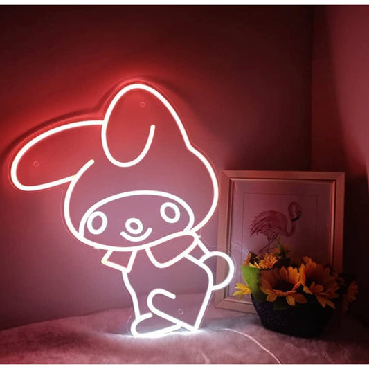 Adorable My Melody Bunny Rabbit Sanrio LED Light Japan Anime Room Wall Decor