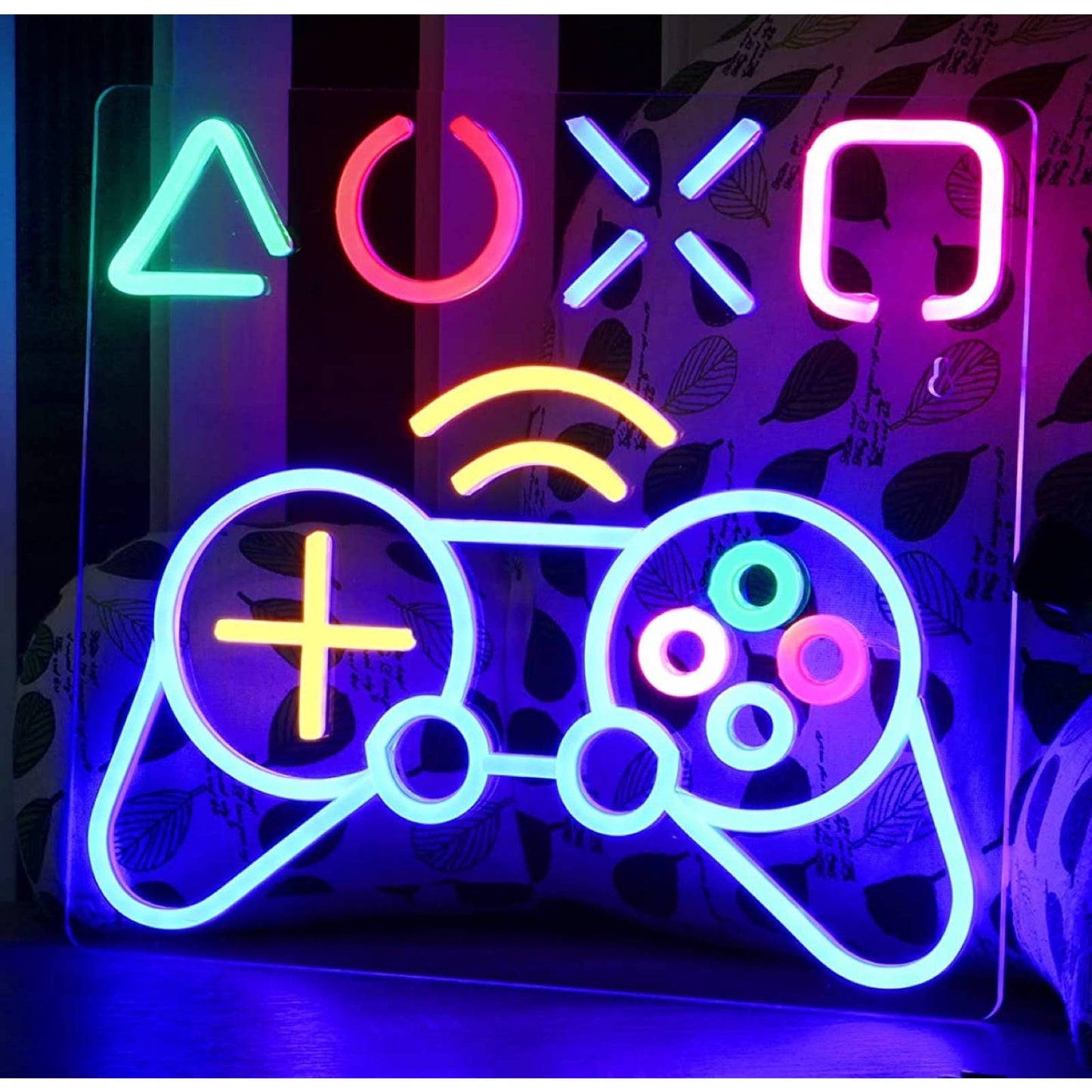 Fun Bright PS5 Wireless Playstation Game Controller LED Night Light Room Wall De