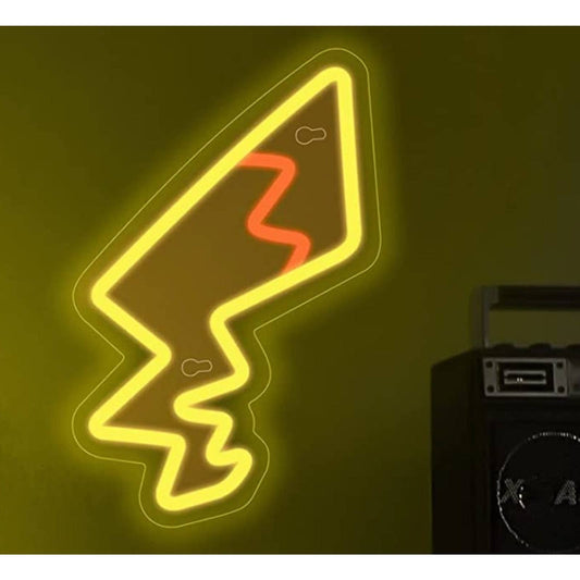 Fun Bright Pikachu Tail LED Night Light Pokemon Anime Cartoon Room Wall Decorati
