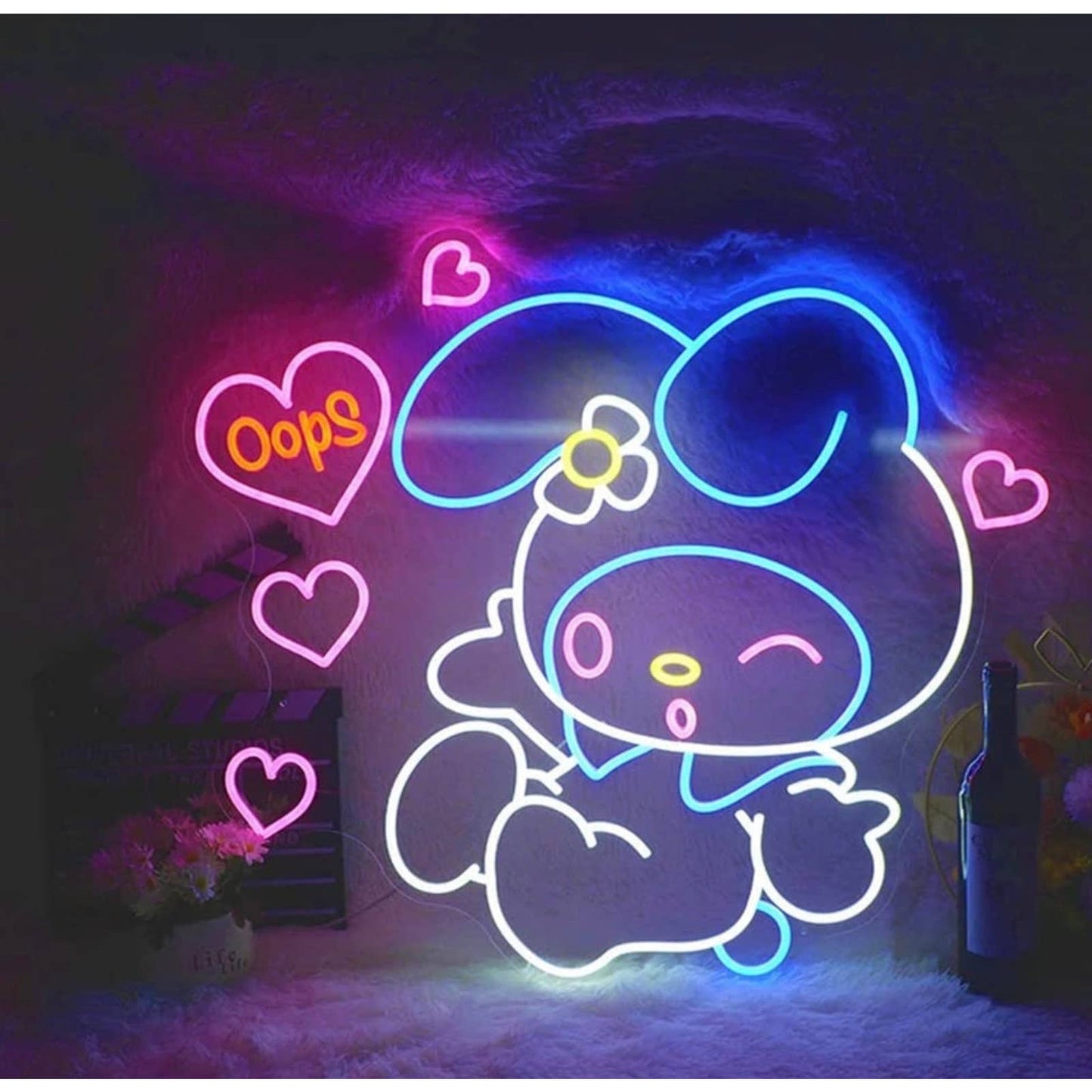 Super Adorable Heart Smooches My Melody Love Kiss LED Light Japan Anime Decor