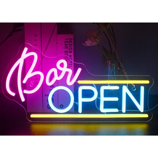Vivid Bright Open Bar LED Night Light Room Wall Decoration
