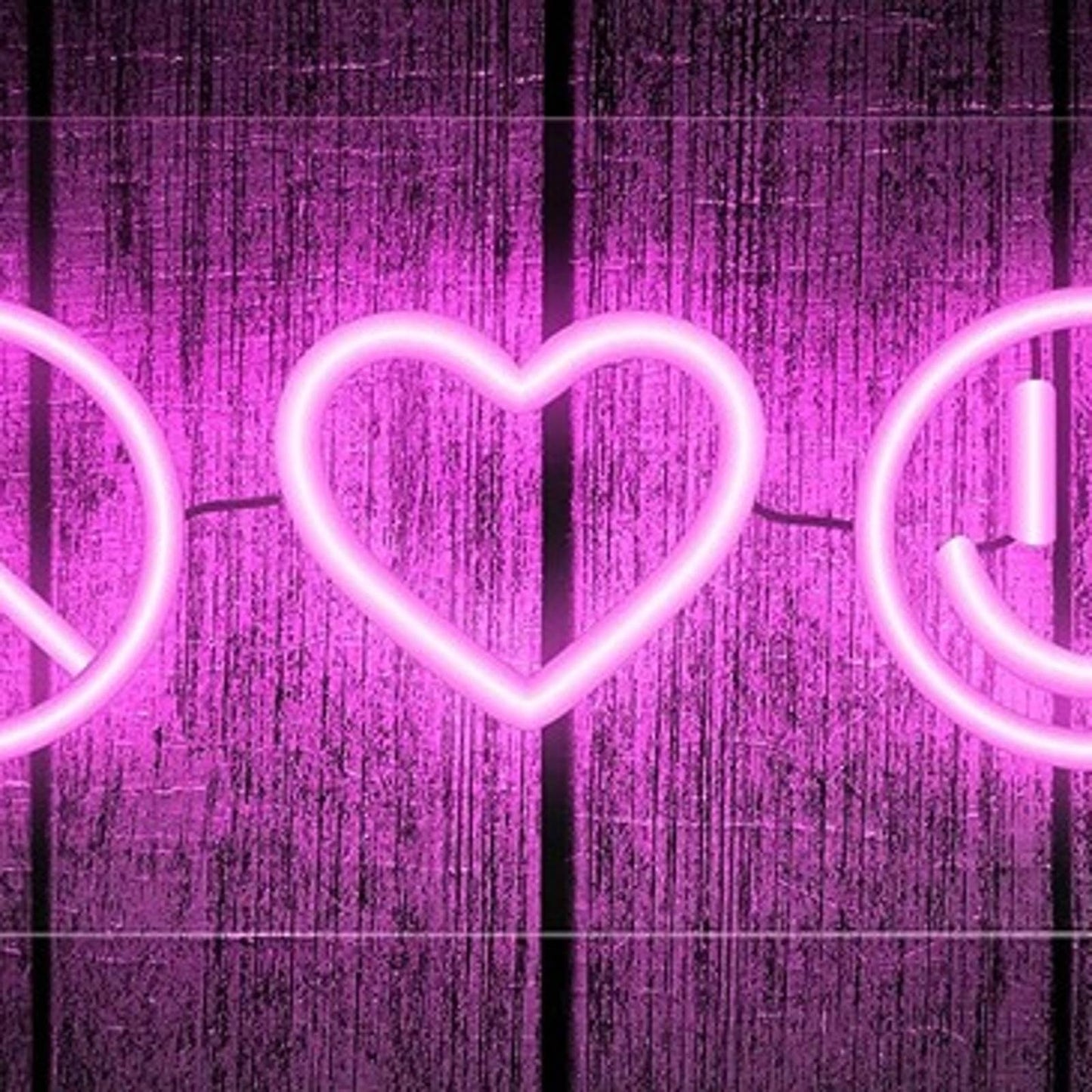 Vivd Fun Bright Peace Heart and Smiley Face LED Night Light Room Wall Decor