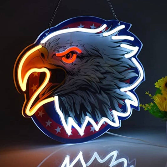 Vivid Bright American Eagle LED Night Light Room Wall Decoration