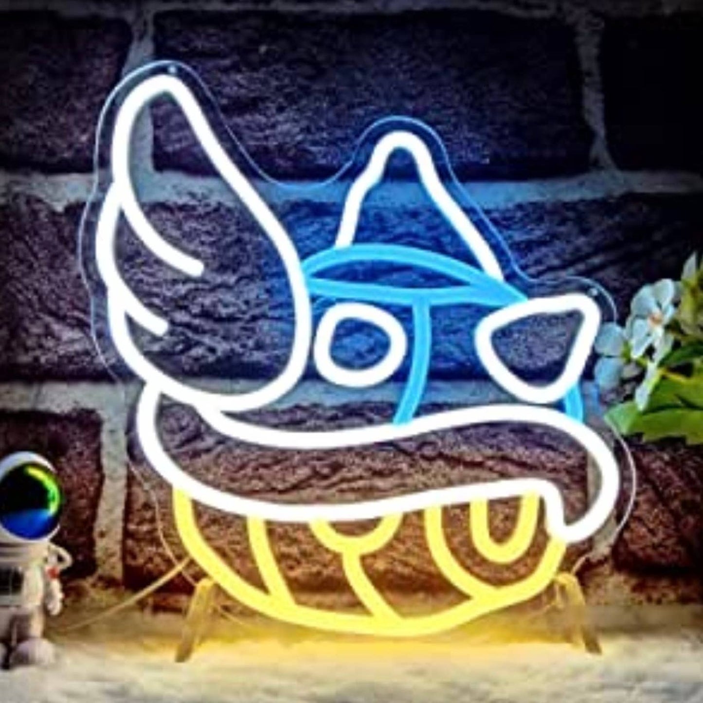 Fun Bright Blue Spiky Wing Koopa Shell LED Light Super Mario Video Game Decor