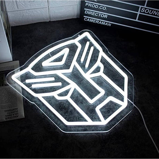 Cool Bright White Autobot Transformers LED Night Light Robot Room Wall Decor