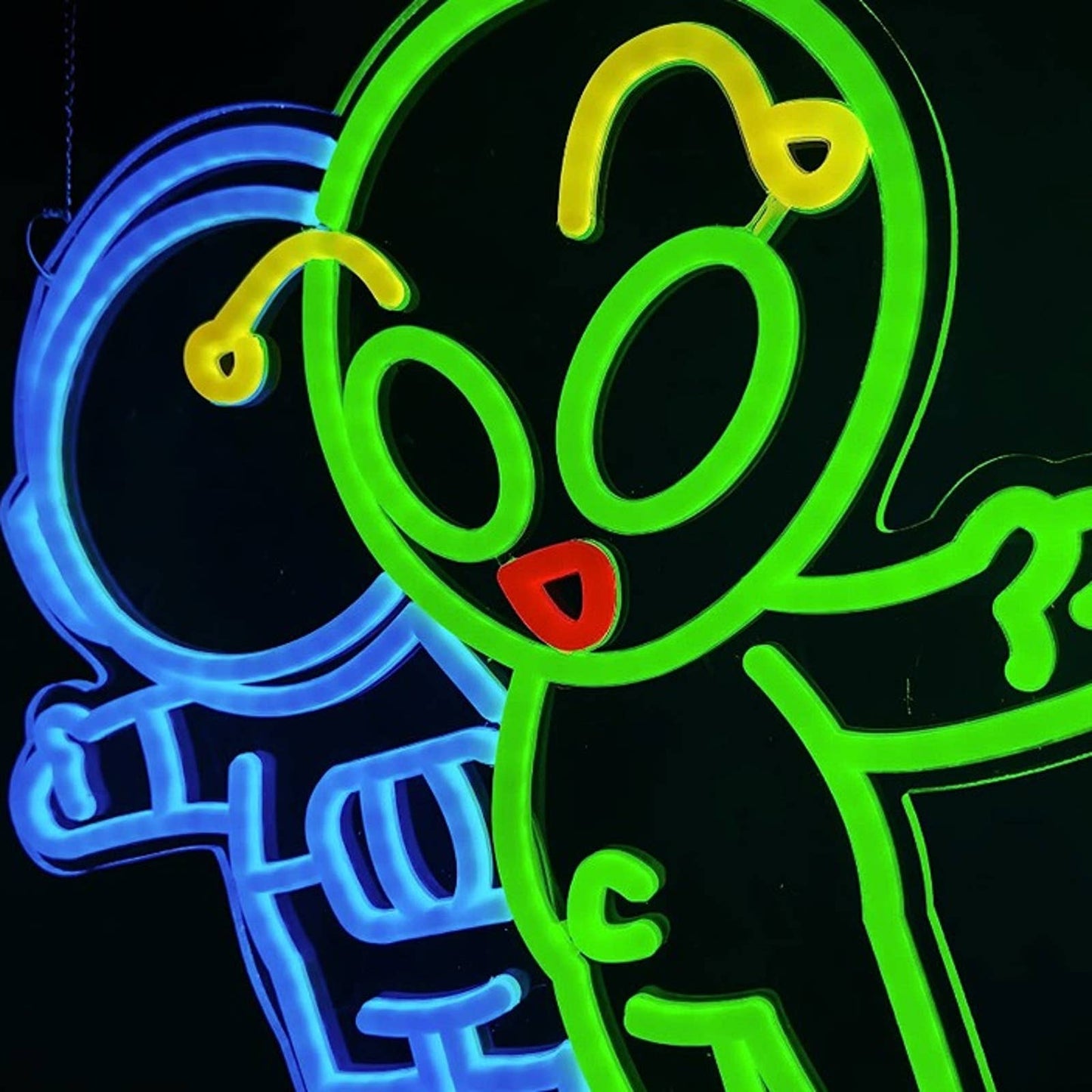 Cute Vivid Bright Baby Alien & Astronaut Friends LED Night Light Room Wall Decor