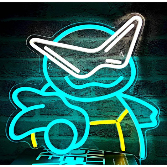 Fun Bright Vivid Blue Cool Squirtle LED Night Light Pokemon Room Wall Decor