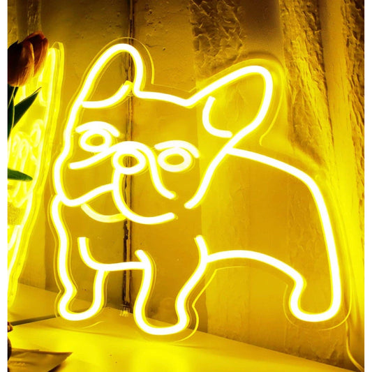 Lovely Bright Warm French Bulldog Frenchie LED Night Light Puppy Dog Room Wall D