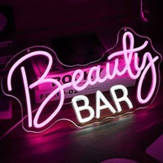 Lovely Bright Pink Beauty Bar LED Night Light Room Wall Decoration