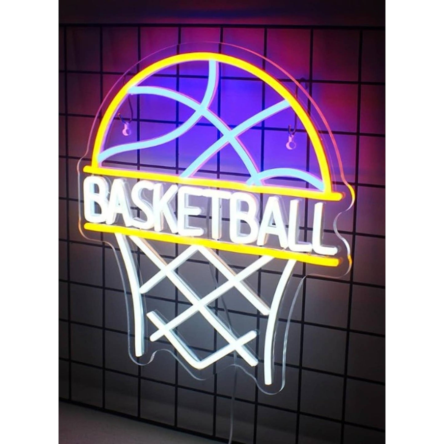 Vivid Bright Basketball & Net LED Night Light NBA Room Wall Decor