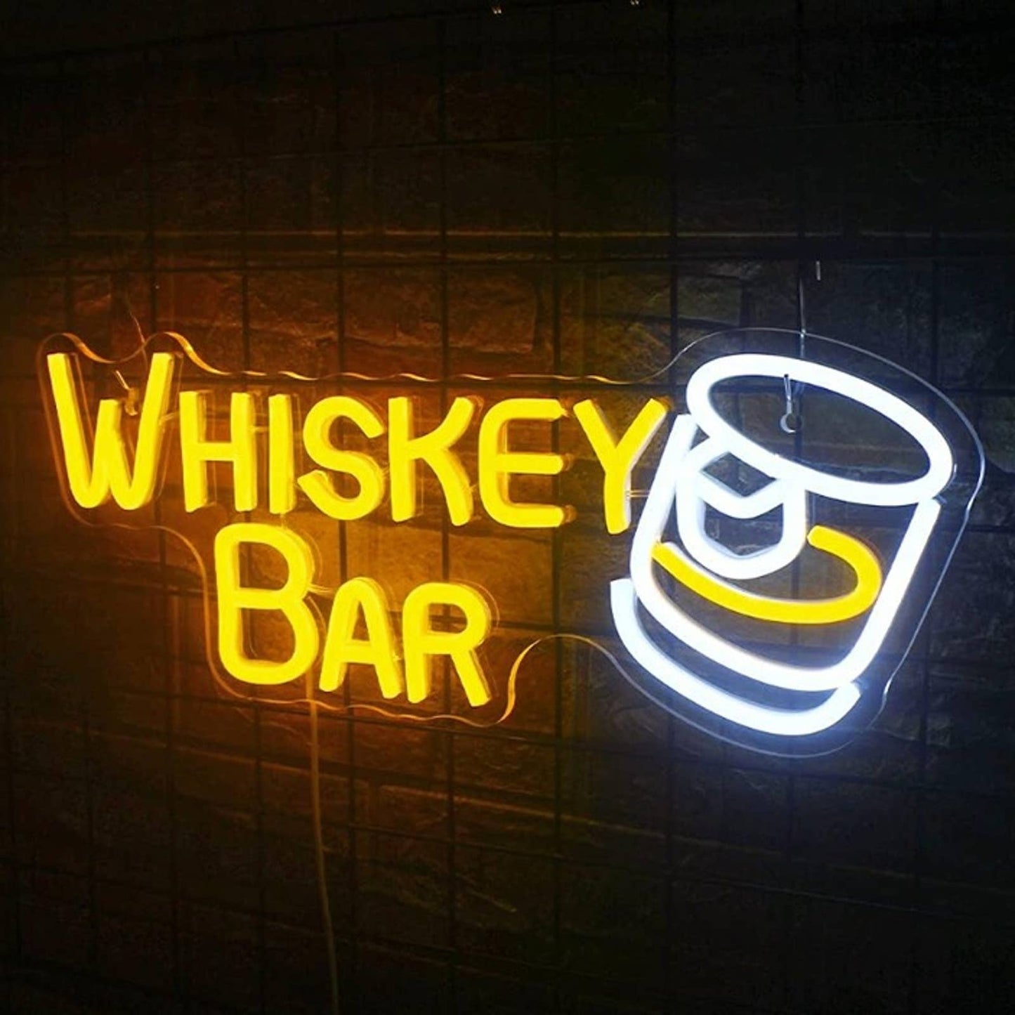 Vivid Bright Warm Whisky Bar LED Night Light Sign Wall Decoration