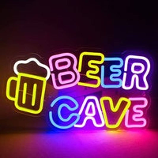 Fun Bright Rainbow Beer Cave LED Night Light Bar Room Party Wall Decoration