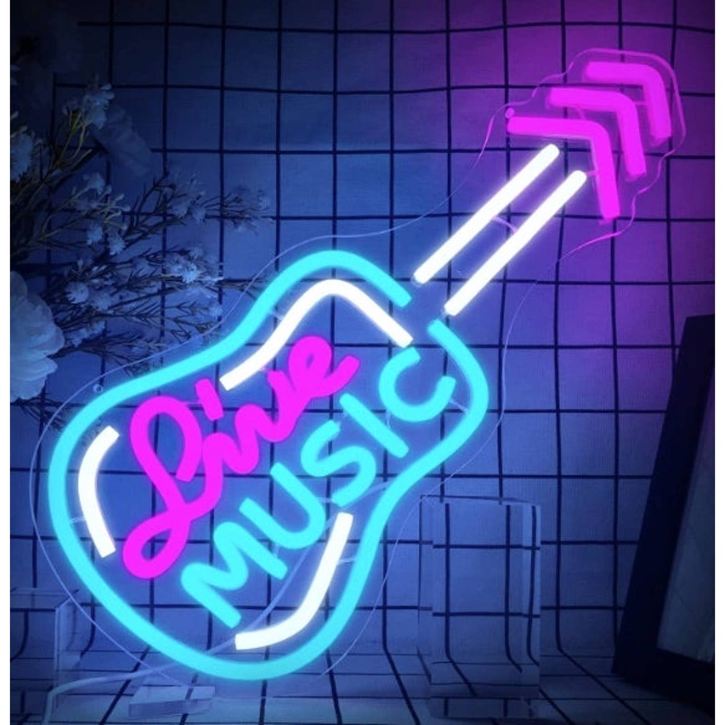 Lovely Vivid Bright Live Music Guitar LED Night Light Concert Decoration