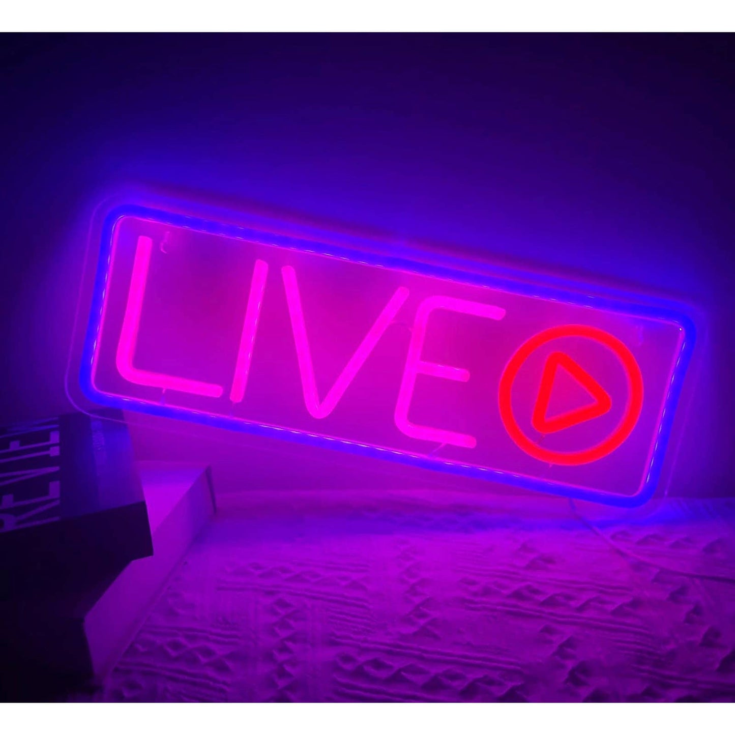 Fun Bright Multicolor Live Play Twitch LED Night Light Streaming Room Wall Decor