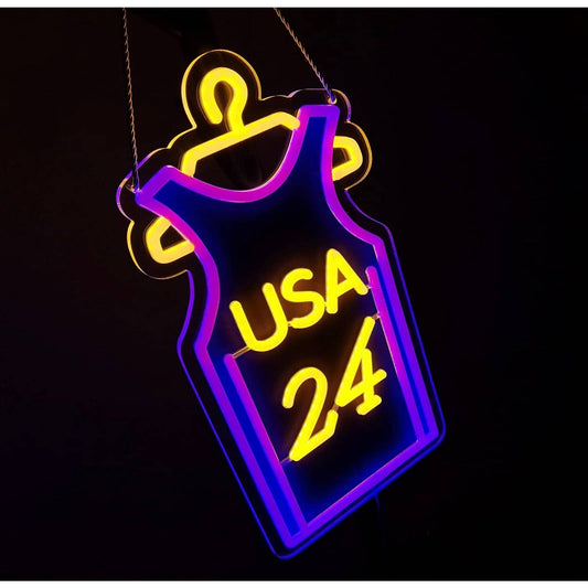 Los Angeles Lakers 24 Jersey LED Night Light Room Basketball NBA Decor