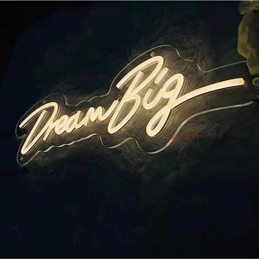 Lovely Bright Empowering “Dream Big” LED Night Light Room Wall Decoraton