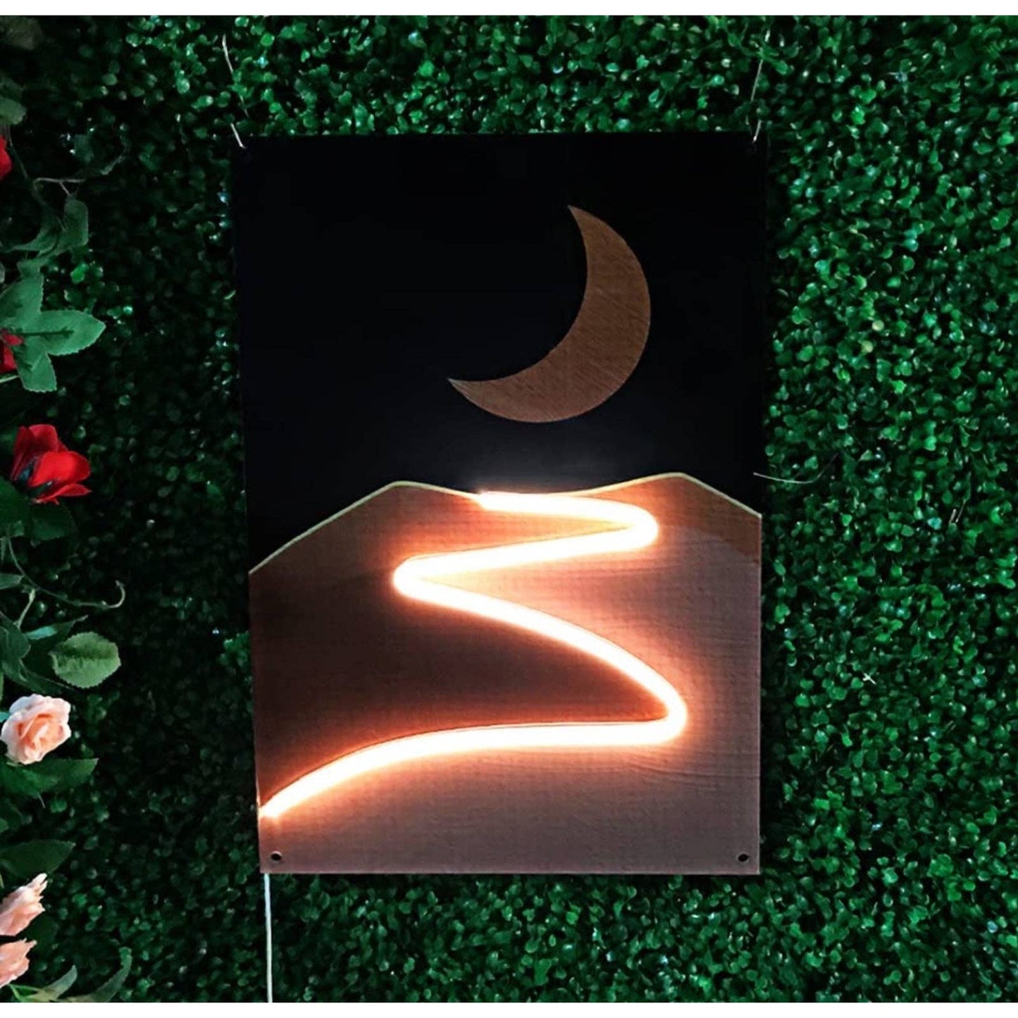Quality Bright Large Unique Desert Moon LED Night Light Room Wall Art Decor