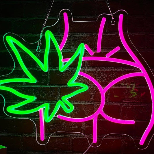 Vivid Bright High Plant Booty LED Night Light Room Wall Decor