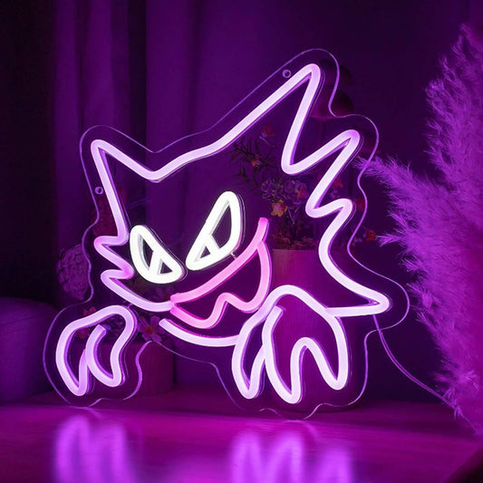 Fun Vivid Bright Purple Haunter Pokemon LED Night Light Gengar Gastly Evolution