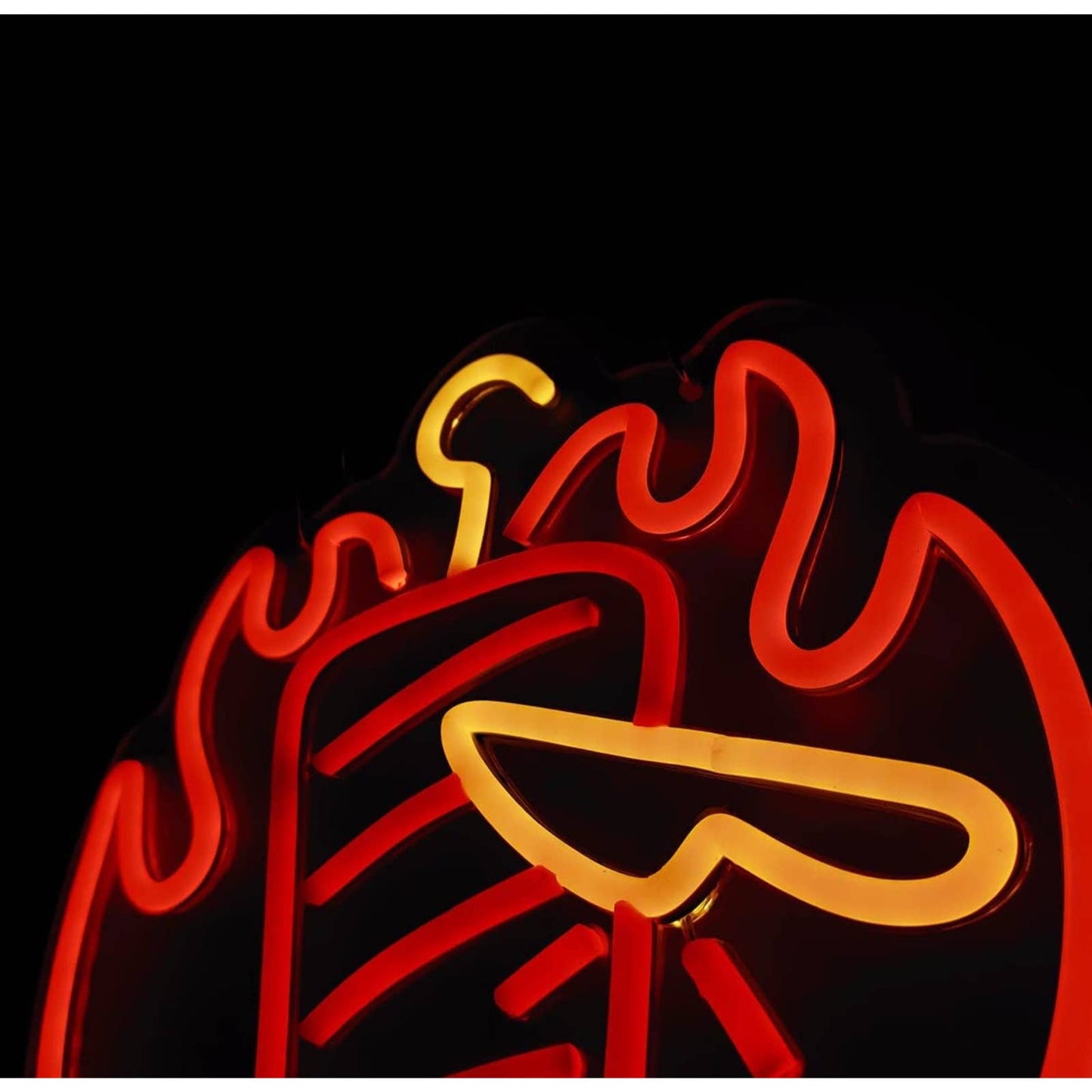 Tasty Bright Kabab LED Night Light Flame Fire Food Decoration