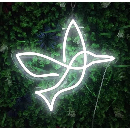 Lovely Vivid White Humming Bird LED Night Light Room Wall Decoration