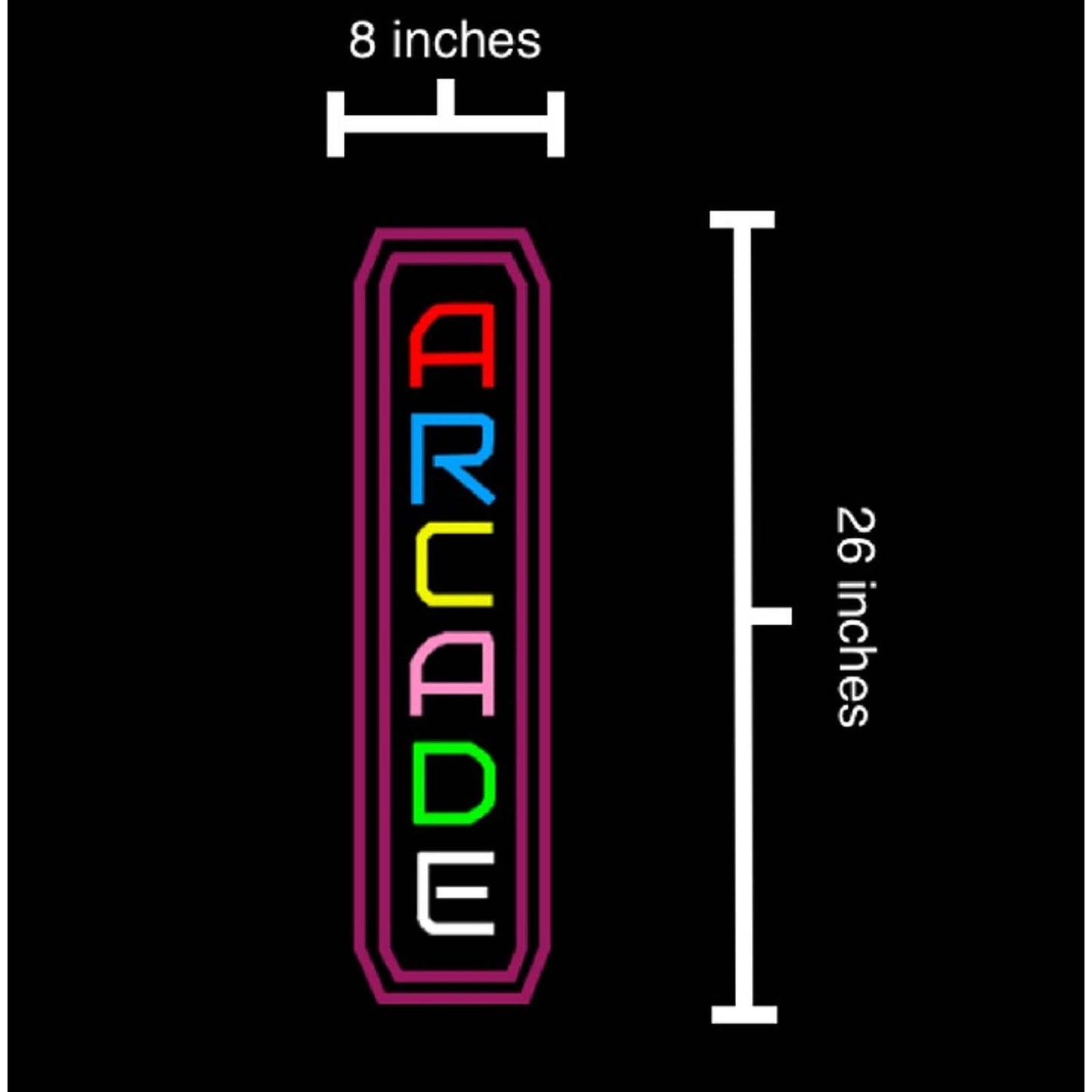 Fun Bright Colorful Custom Vertical Arcade & Dig Dug Dragon LED Light Bundle Set