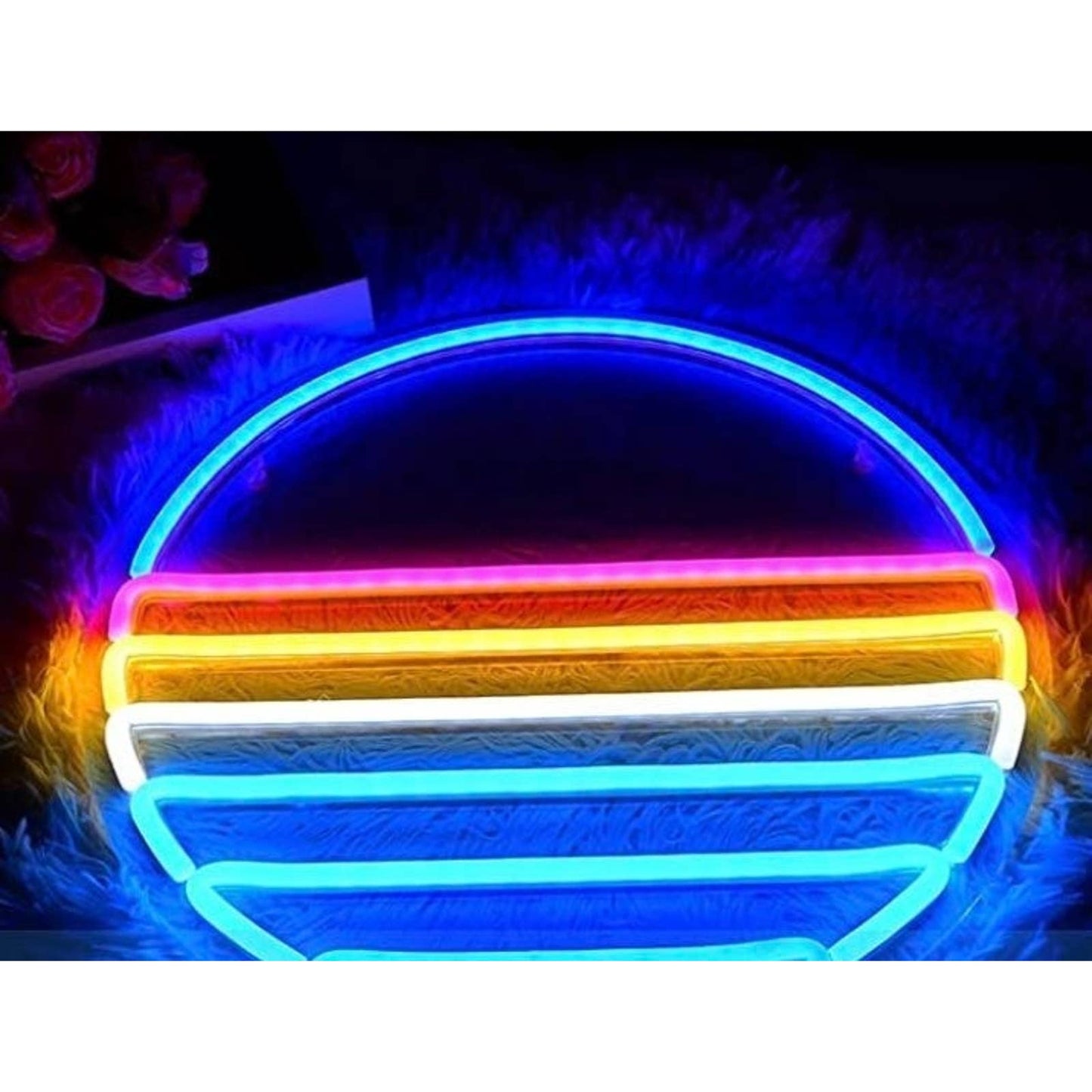 Cool Bright Retro Colored Sunset LED Night Light Room Decoration