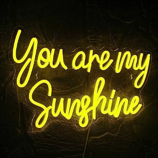 Lovely Warm Bright Yellow “You Are My Sunshine” LED Night Light Room Wall Decora