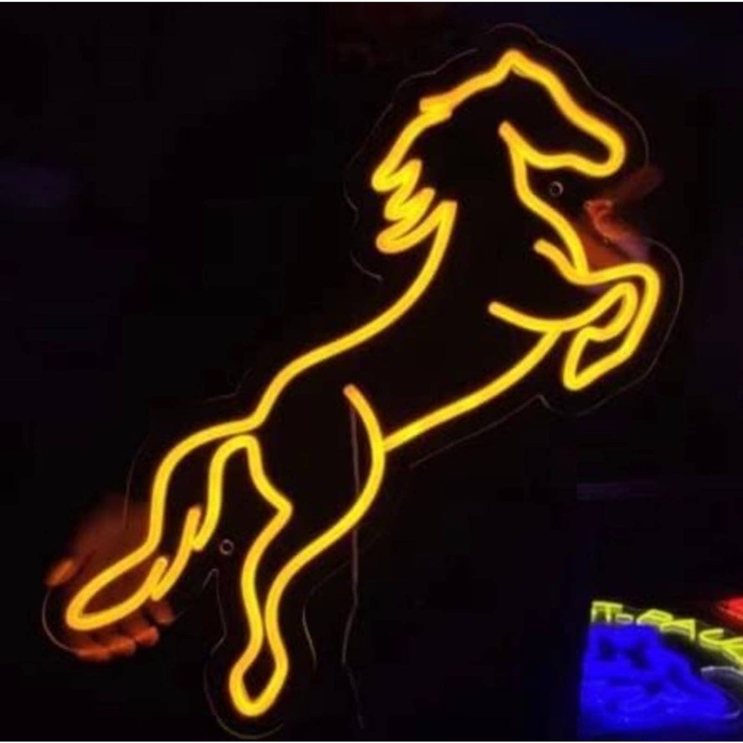 Lovely Warm Bright Leaping Horse LED Night Light Room Wall Decoration