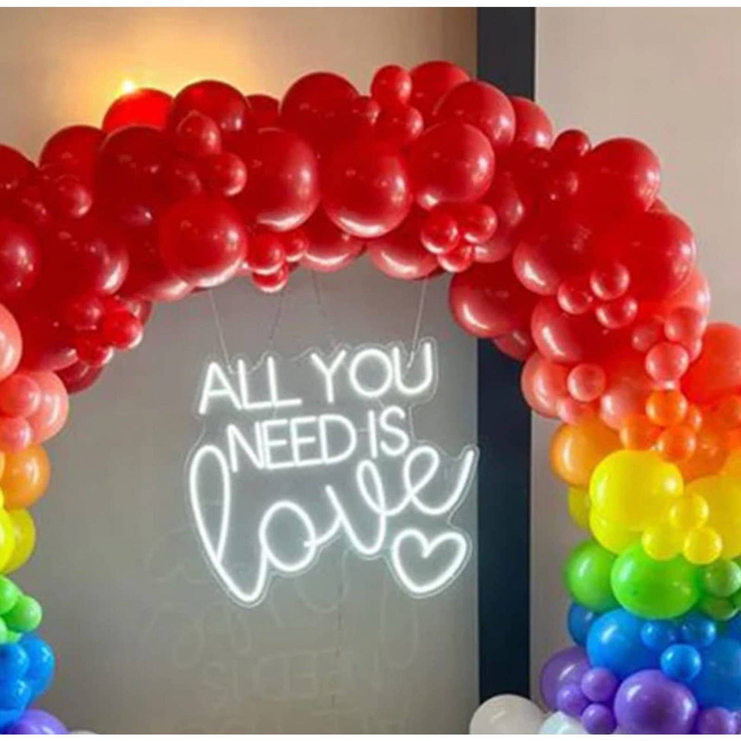 Adorable Large Bright “All You Need is Love” Heart LED Romantic Light Room Wall
