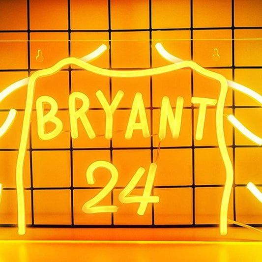 Vivid Bright Kobe Bryant Basketball Jersey LED Light NBA Decor